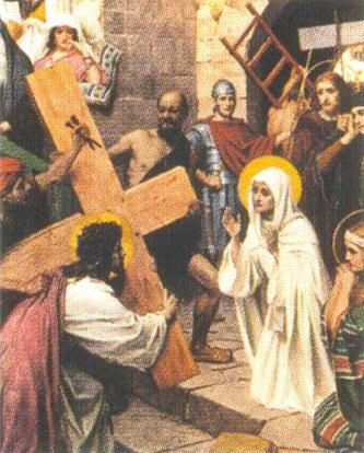Marie croise Jésus portant sa Croix vers le Calvaire - Les Sept Douleurs de Marie Marie croise Jésus portant sa Croix vers le Calvaire - Les Sept Douleurs de Marie